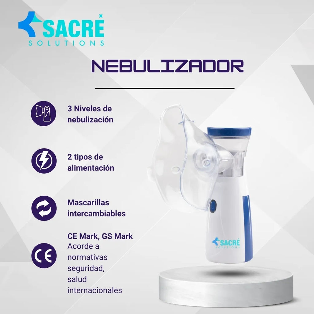 Nebulizador Inalámbrico Ultrasónico Nebulizer Inalador Nebulizador Sacre Solutions